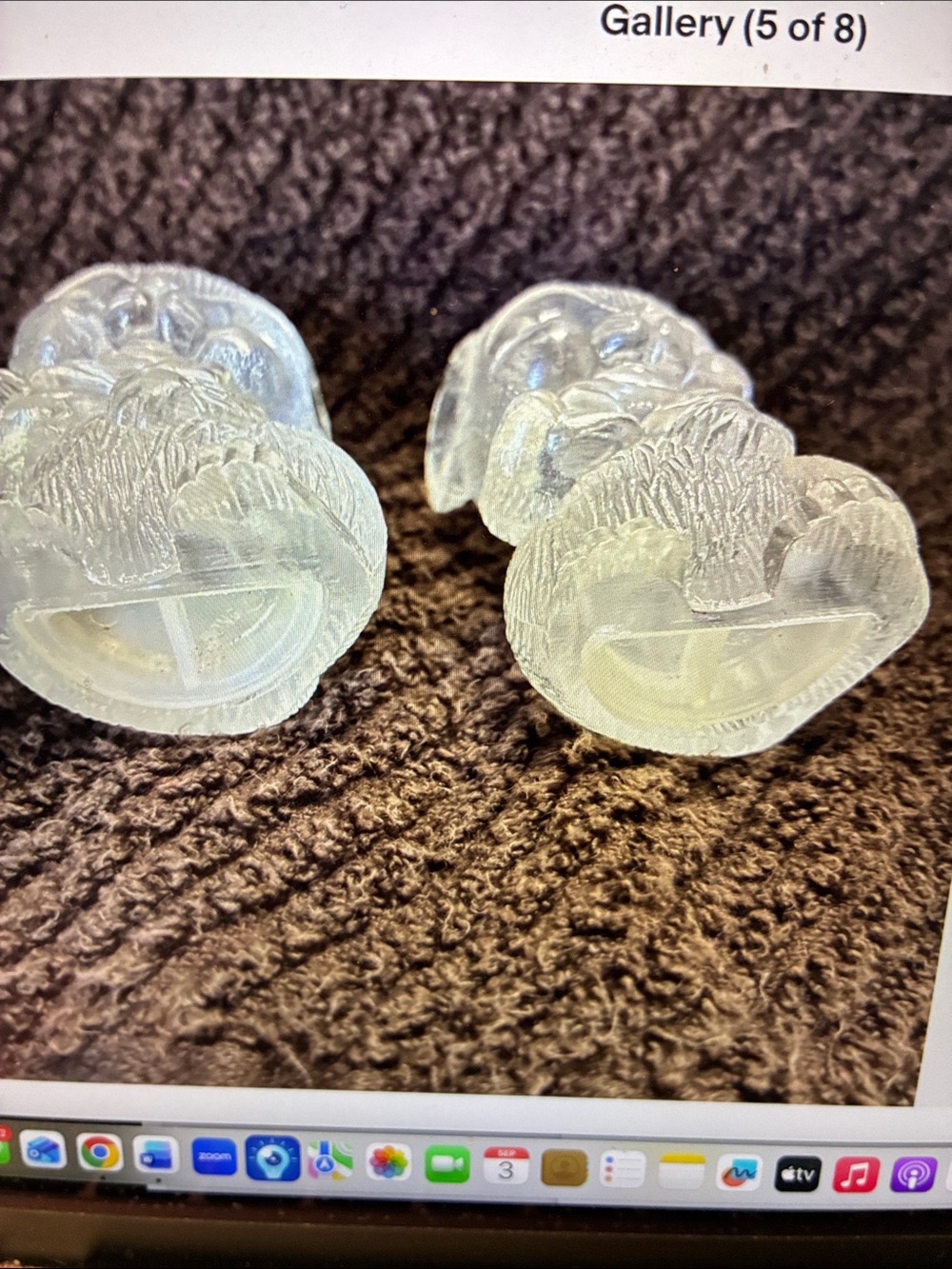 Vintage Clear Plastic Mouse Salt & Pepper Shakers Pair Anapomorphic - Picture 5 of 8